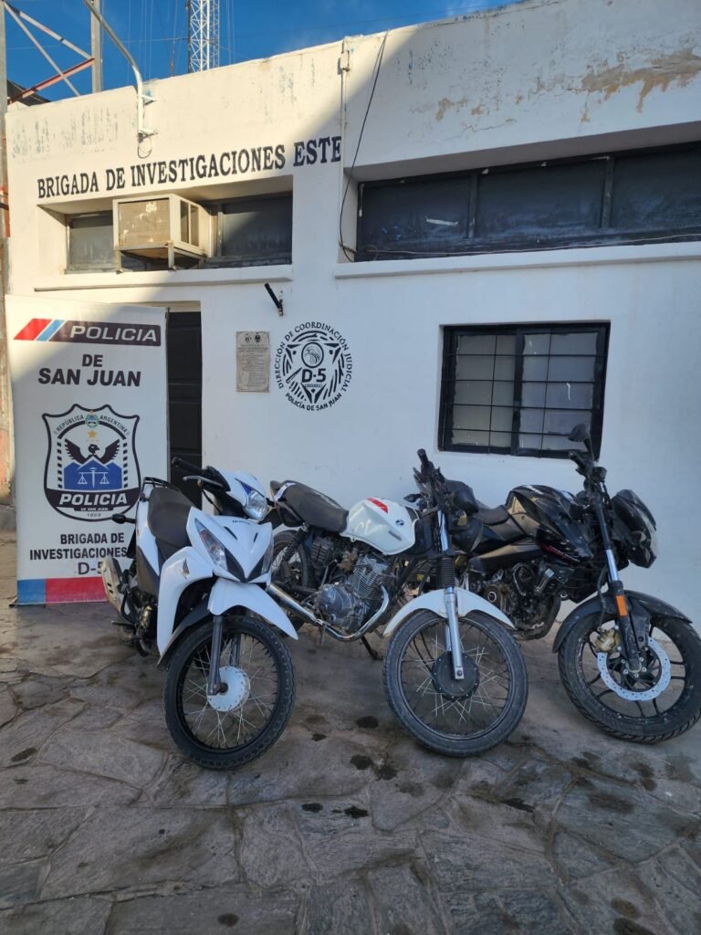 Secuestraron motos robadas en Mendoza durante operativos de 25 de Mayo